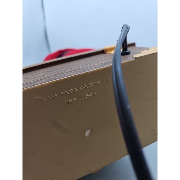 Vintage Holiday Creations Animated Santa Claus Toy Chest Moving  1995 Works - Picture 10 of 11